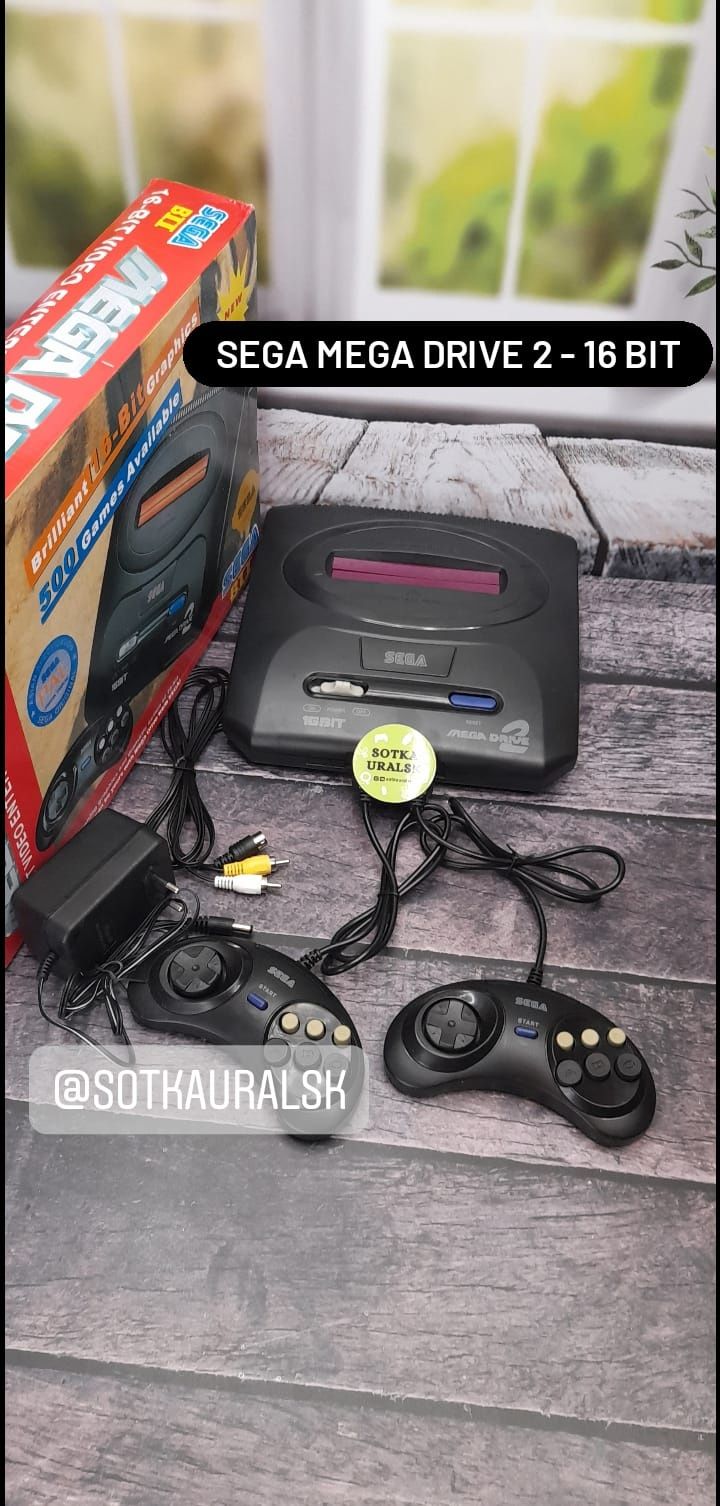 Сега 16 бит SEGA Mega Drive 2 черный: 8 000 тг. - Приставки Уральск на Olx