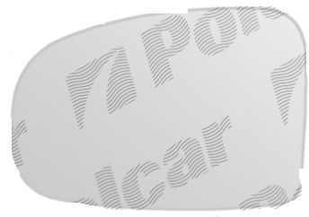 Geam oglinda exterioara Toyota IQ 2009-, Toyota Prius+, 2012-, Prius 2009-2016, Toyota Verso-S, 2011-, Partea Dreapta Crom Convex Cu Incalzire