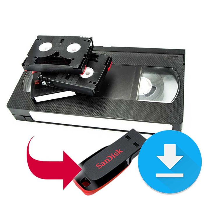Transfer digital casete video VHS/VHS-C, MiniDv, Video 8 pe Stick USB