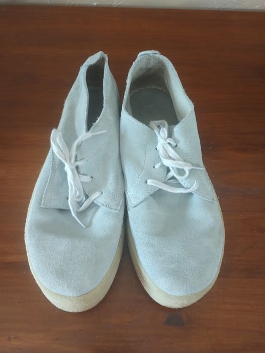 Adidasi S-karp, piele intoarsa, bleu