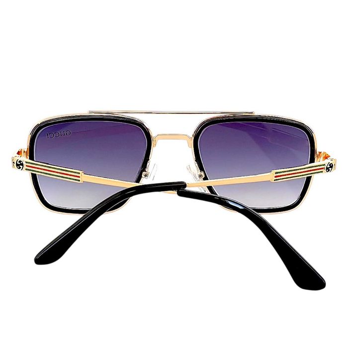 Gucci Square 2026 мъжки слънчеви очила с метална рамка UV400 Защита