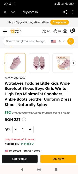 Încălțăminte barefoot Watelves Nr.24