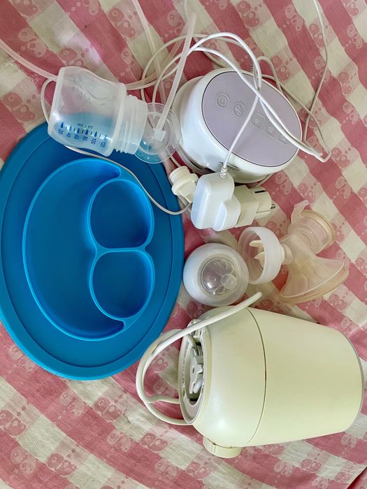 Philips Avent / Авент нагревател и помпа, подарък силиконова чинийка