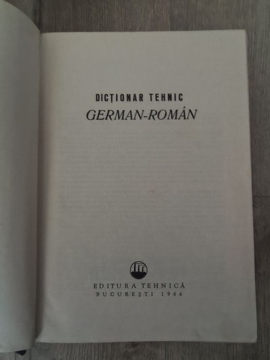 Dictionar tehnic german-roman