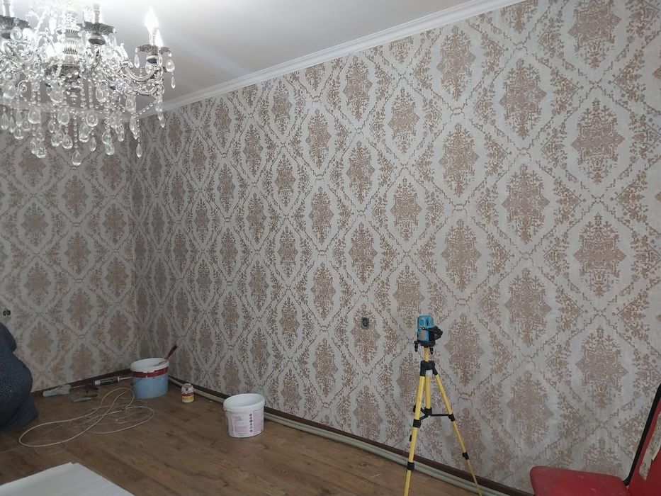 Шпатлёвка стен потолков,