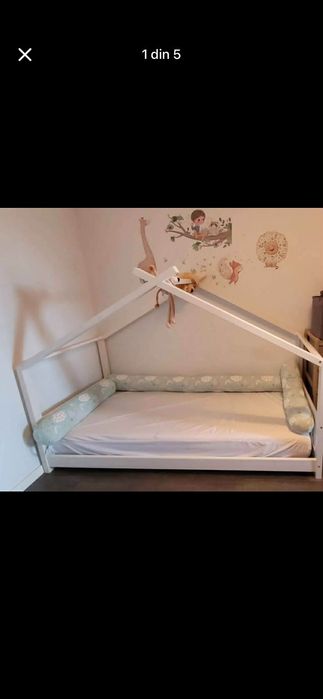 Pat cu saltea copii Montessori