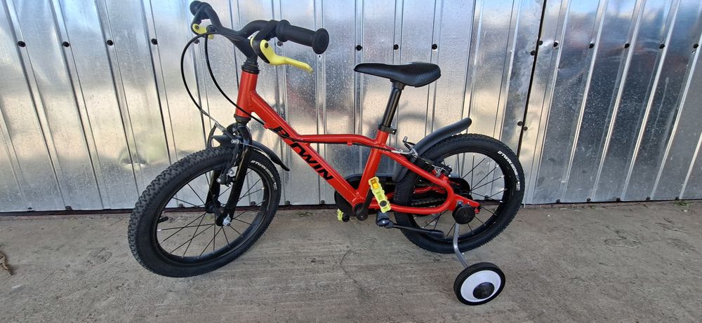 Bicicleta Btwin 16" Racing 900, Aluminiu, pentru copii 4-7 ani.