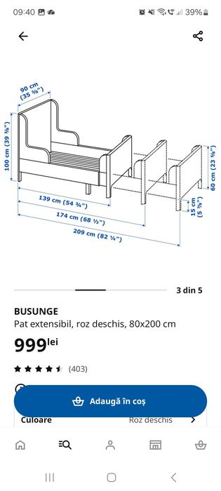 Pat Copil Regrabil 80×200 + Saltea