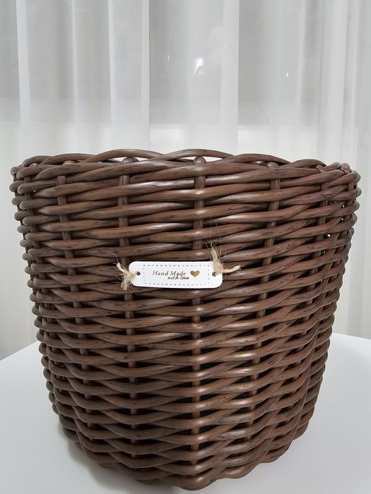 Ghiveci împletit din ratan sintetic, Handmade, volum 12 l