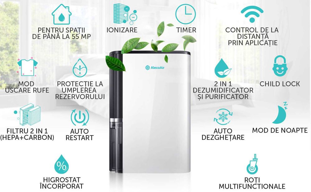 Dezumidificator & Purificator ALECOAIR D23 CLASSY – ca nou!