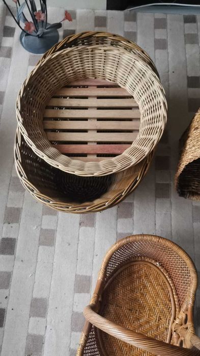 cosuri impletite bambus rattan natural exotic