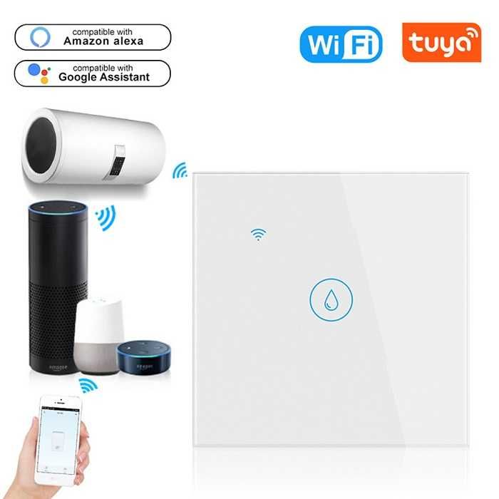 WiFi безжично управляем ключ за бойлер 4KW с приложение Tuya Smartlife
