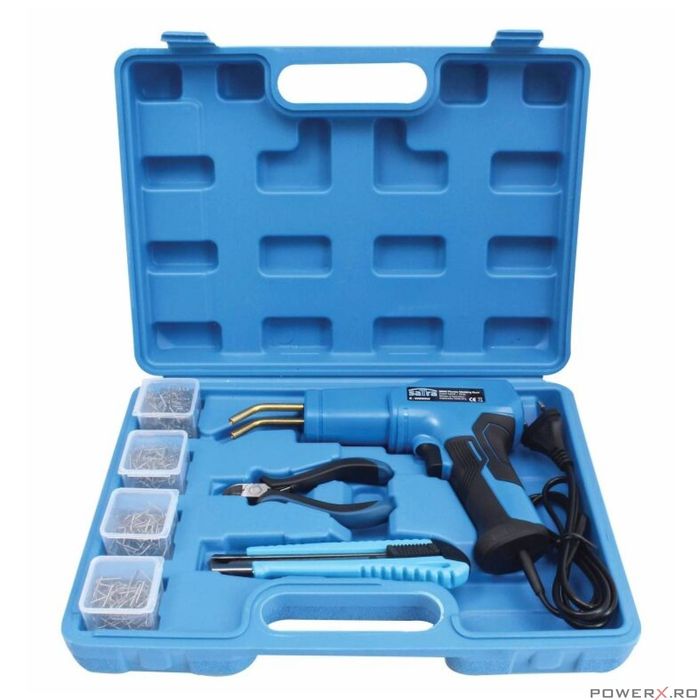 Pistol pentru lipit cu accesorii, 50 W, letcon, Satra