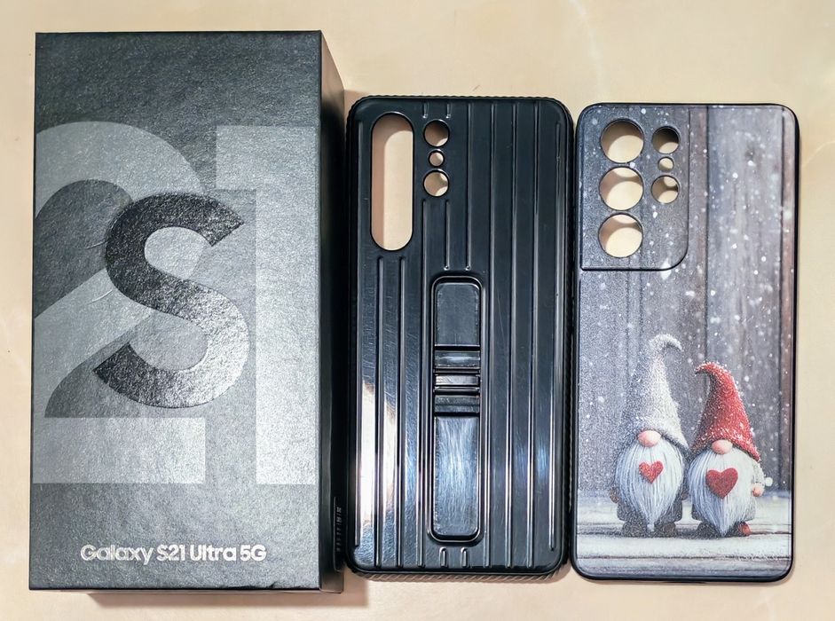 SAMSUNG S21 Ultra 5G Phantom Black Duos 12/128 GB impecabil, fullbox + cadou!