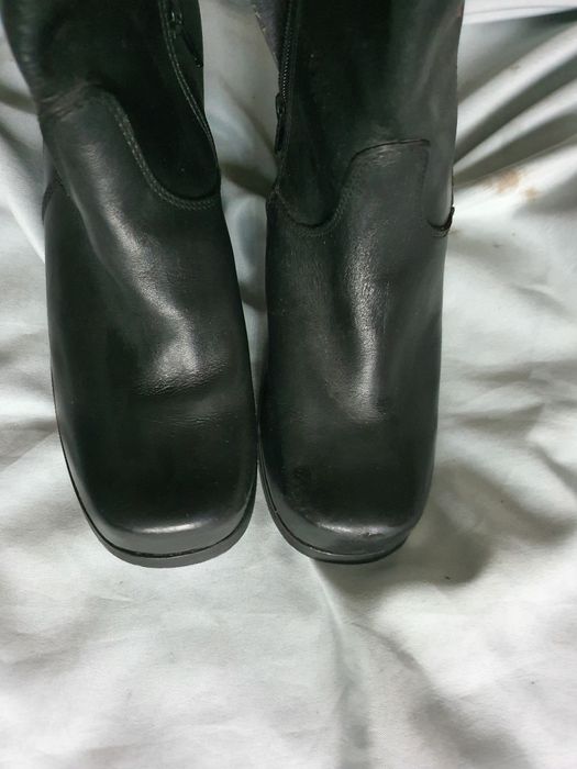 Cizme biker lungi cu catarame