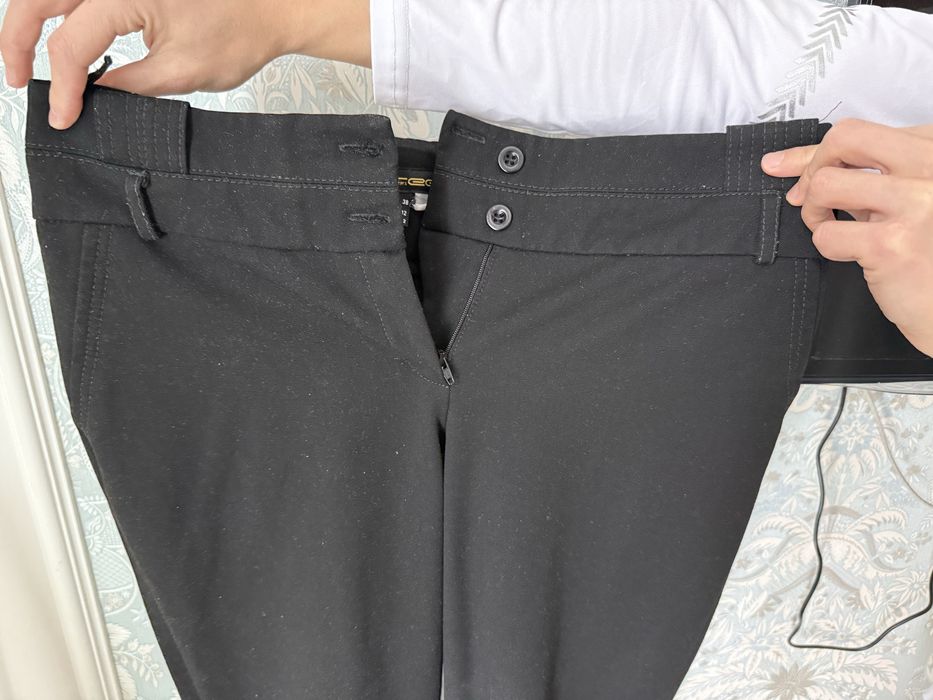 Черные брюки с флисом