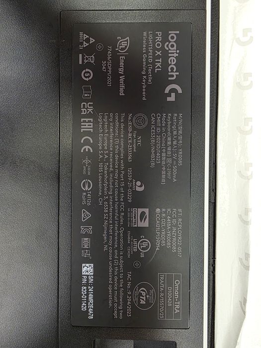 Клавиатура Logitech G Pro x tkl White tactile lightspeed