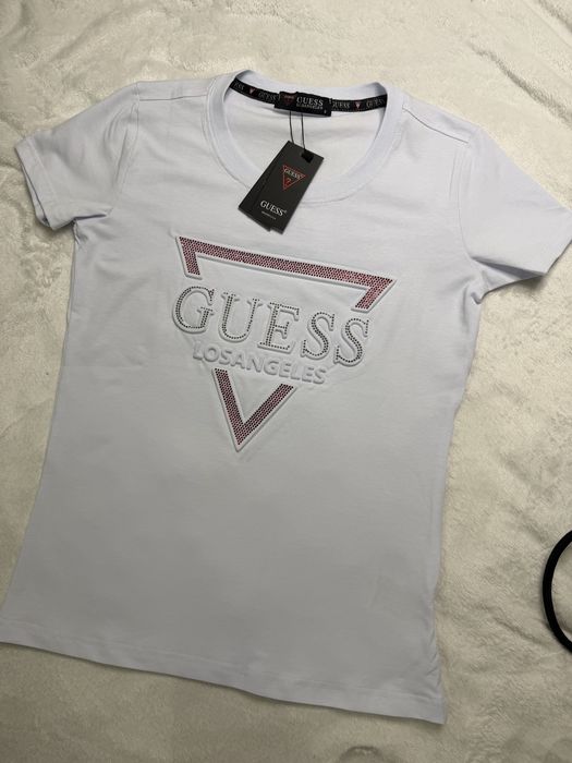 Guess alb dama tricou