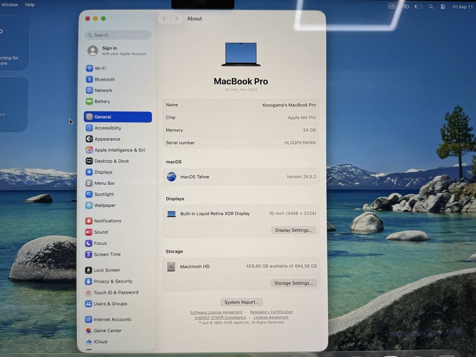 Macbook Pro 16 M4 Pro 24GB 512GB