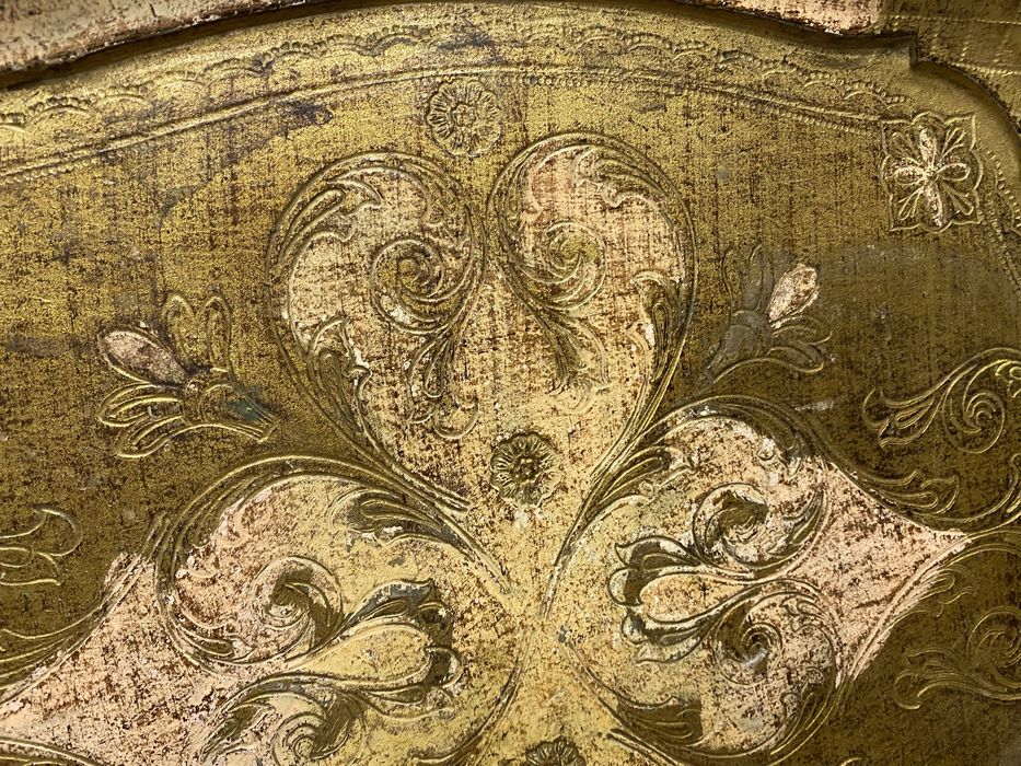 Винтидж флорентинска табла Италия около 1960 позлата маркировка