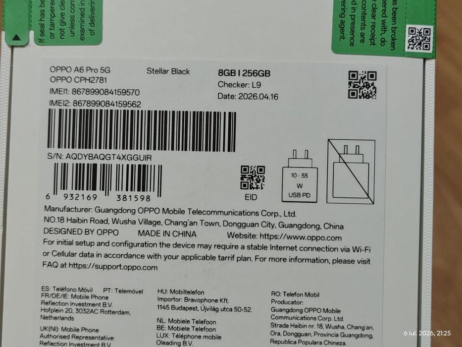Oppo A6 Pro 5G SIGILAT