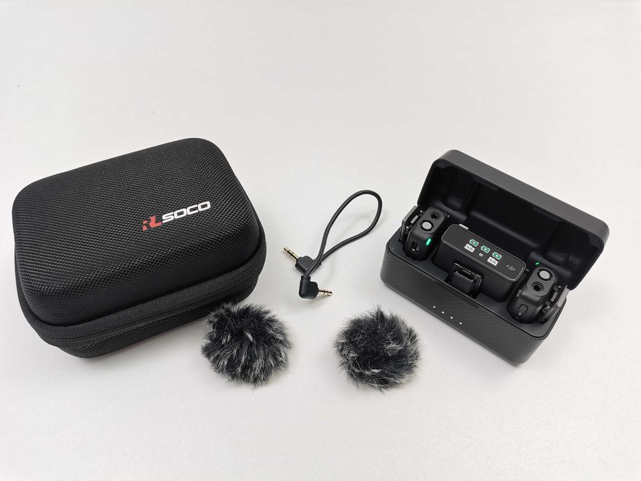 DJI Mic (2 TX + 1 RX + Charging Case) система от микрофони и подарък калъф за съхранение и транспортиране