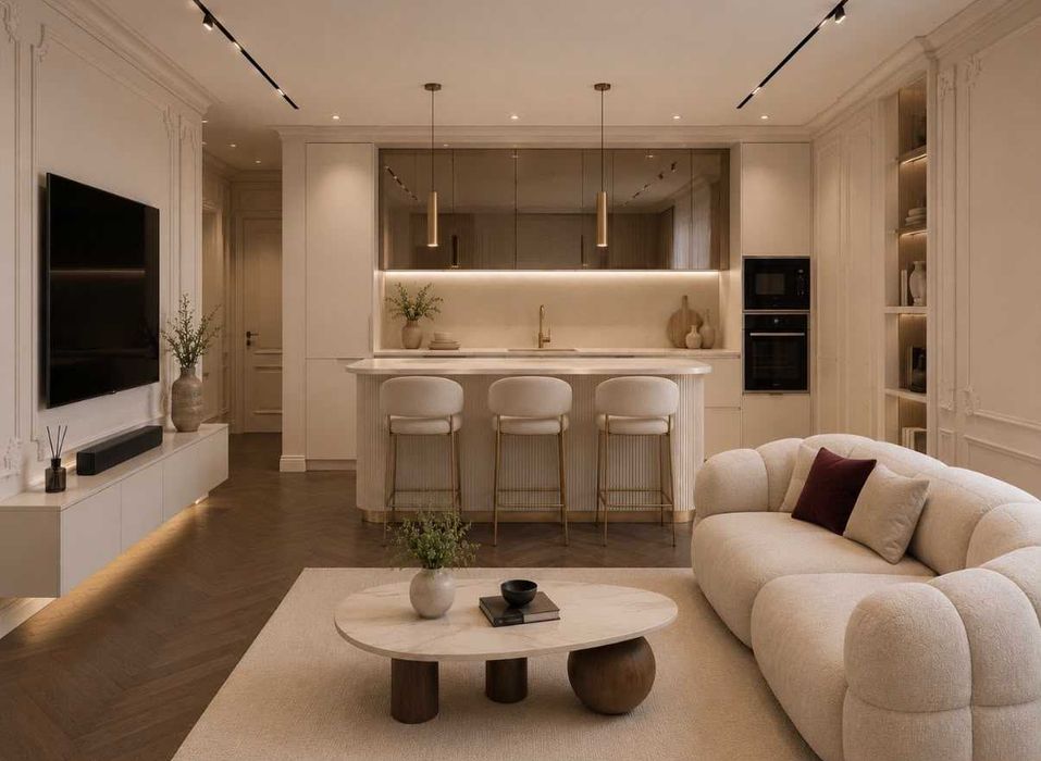 Studio 2 camere decomandat | Faleză Nord | Design interior și amenajare incluse