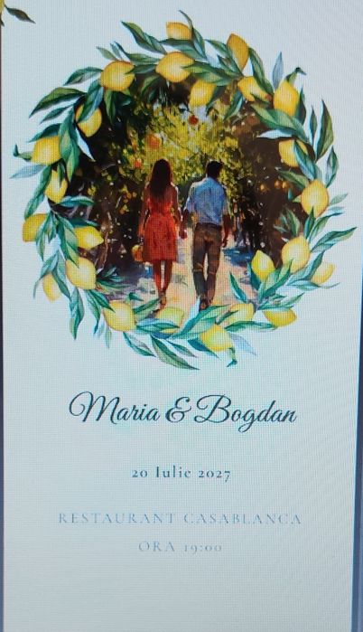 Invitație nunta personalizate