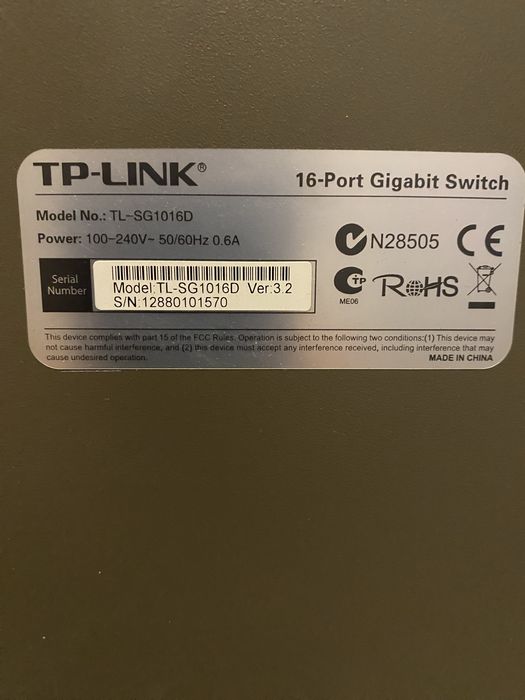 TP-Link коммутатор ( свич)   16 Port Gigabit Switch