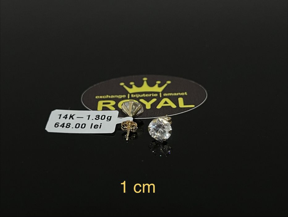 Bijuteria Royal CB : Cercei dama aur nou 14k 1,30gr
