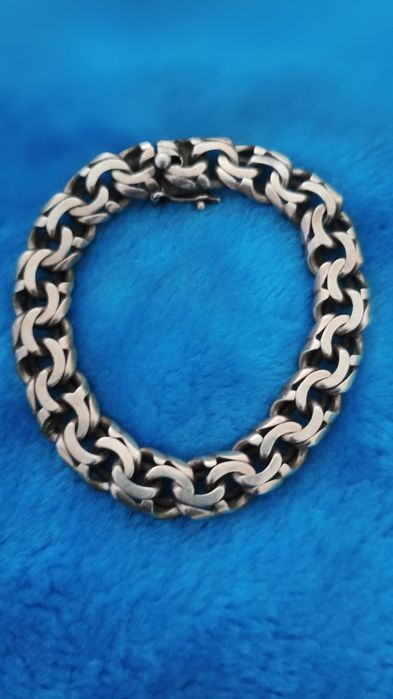 Brățară argint Texco cu legături duble, Mexic.