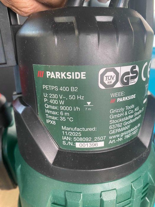 водна помпа Parkside