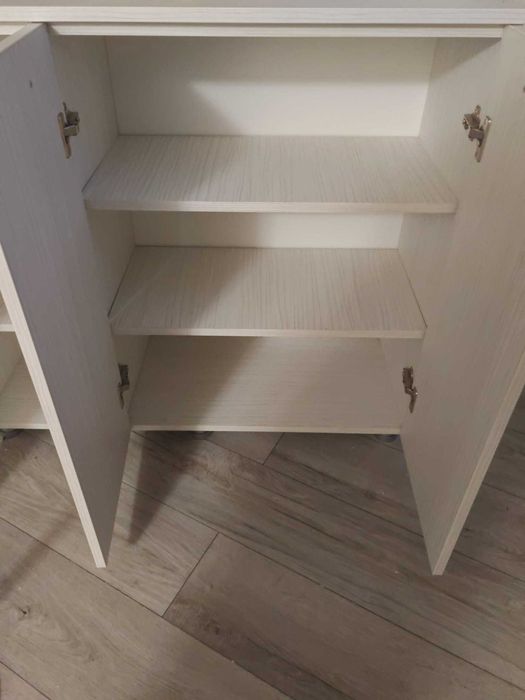 Mobilier Stejar Alb, comoda + dulap suspendat