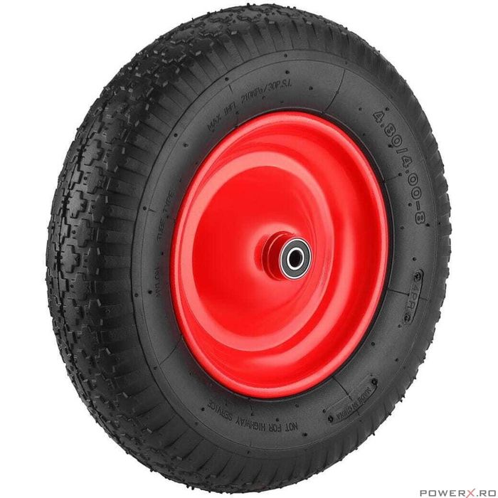 Roata pentru roaba rosie cu rulment, 16", Kraft