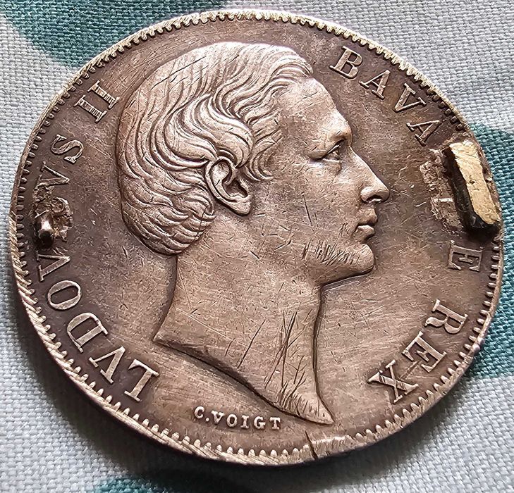 5 lei 1883 cu pătrat la coroana și Bayern Madonnentaler 1865