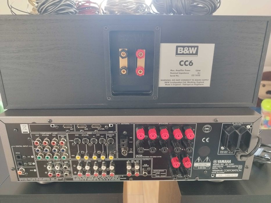 Bowers Wilkins 5.0 + Receiver Yamaha RX-V461