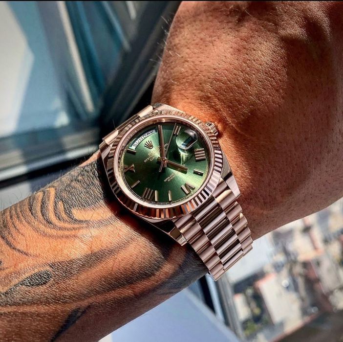 rolex daydate olive dial