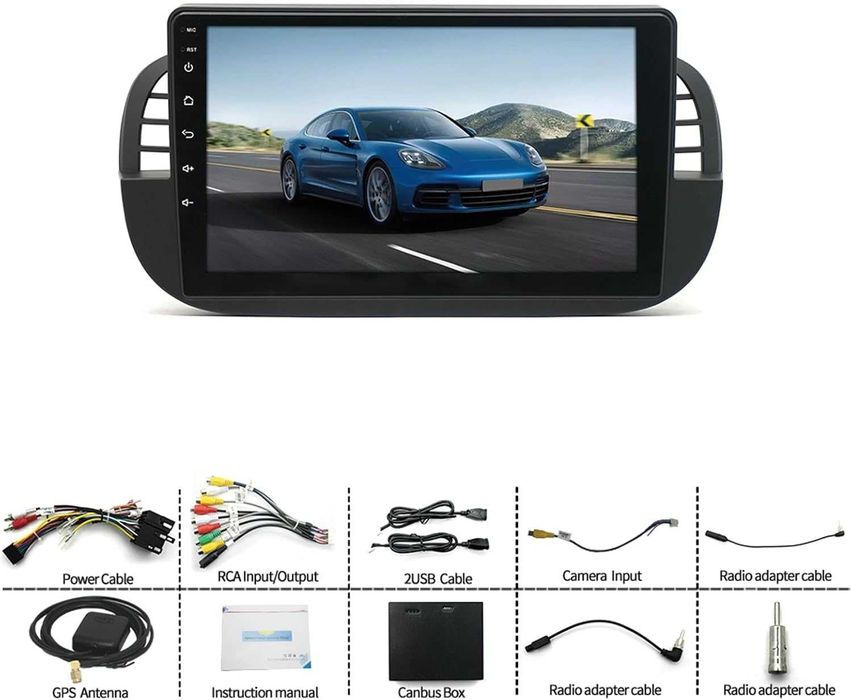 Мултимедия за Fiat 500 навигация Android двоен дин плеър FIAT 500C GPS
