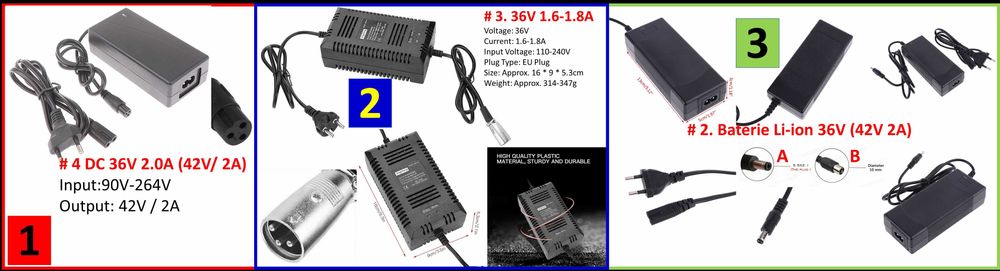 Incarcator baterie bicicleta electrica 36v/ 48V 2A/48-60V 3A Nou!