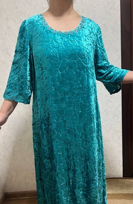 Платье КРЕПСАТИН ретро  +  Х/Б ПЛАТЬЕ