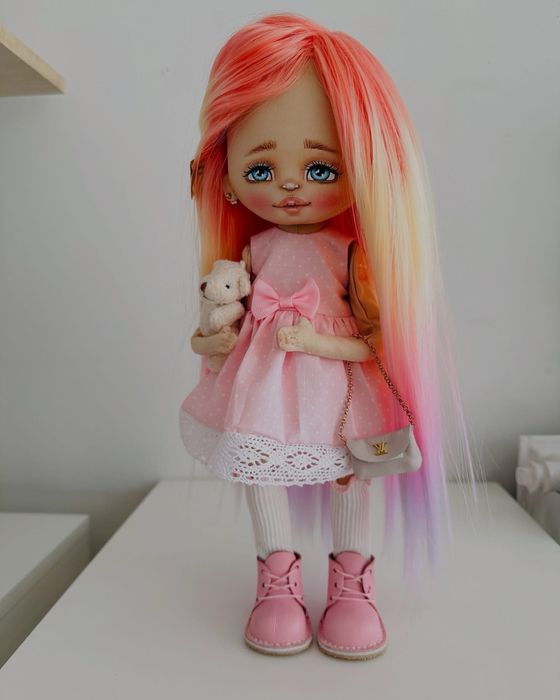 Дрехи и кукли ръчно изработени, handmade. Кукла ръчна изработка