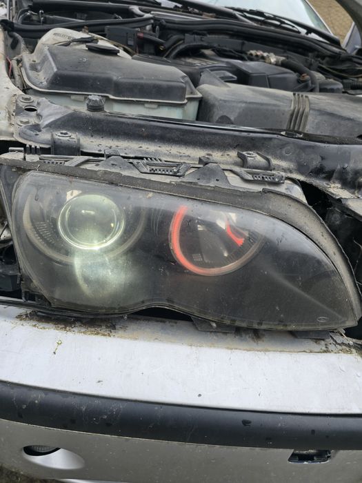 Faruri cu lupe si angel eyes bmw e46 facelift