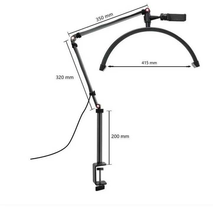 Lampa SEMILUNA Led , cu prindere de masa / pat - MOON LIGHT