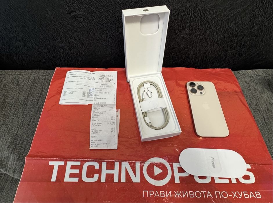 КАТО НОВ 128GB iPhone 16 Pro 5G Technopolis Гаранция до 2026г. Desert