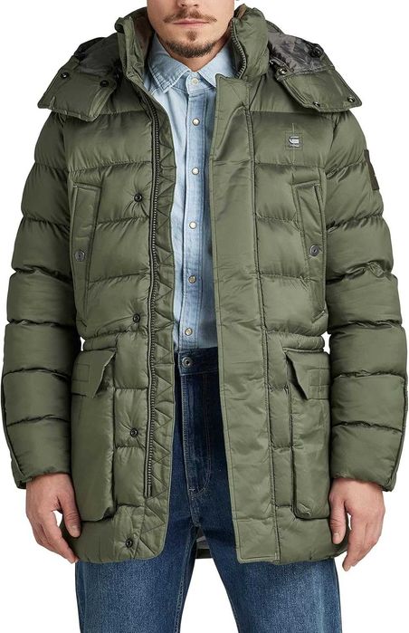 G-STAR RAW Мъжко Пухено Зимно Яке Парка G-Whistler Padded Hooded Parka