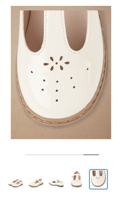 Очаровательные белые туфли для девочек от бренда Gymboree 35 размер