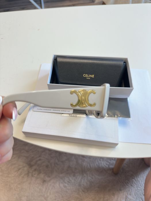 Слънчеви очила бели с черно стъкло