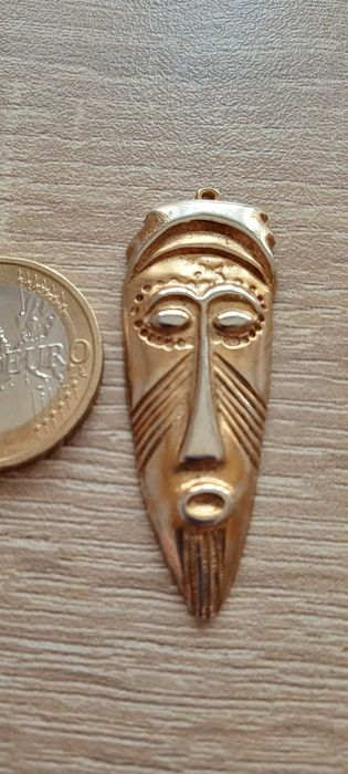 Антикварни, колекционерски предмети, Календар на Ацтеките. Брошка, Африканска маска-16-24-45 евро