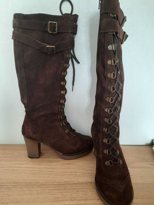 Сапоги замшевые осенние р.35