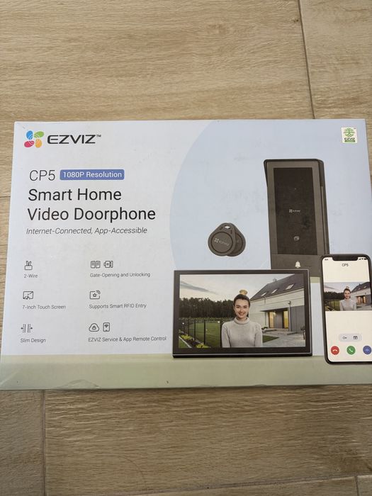 Videointerfon EZVIZ CP5 WiFi Full HD 1080p Ecran Touch 7 inch RFID Control Aplicatie